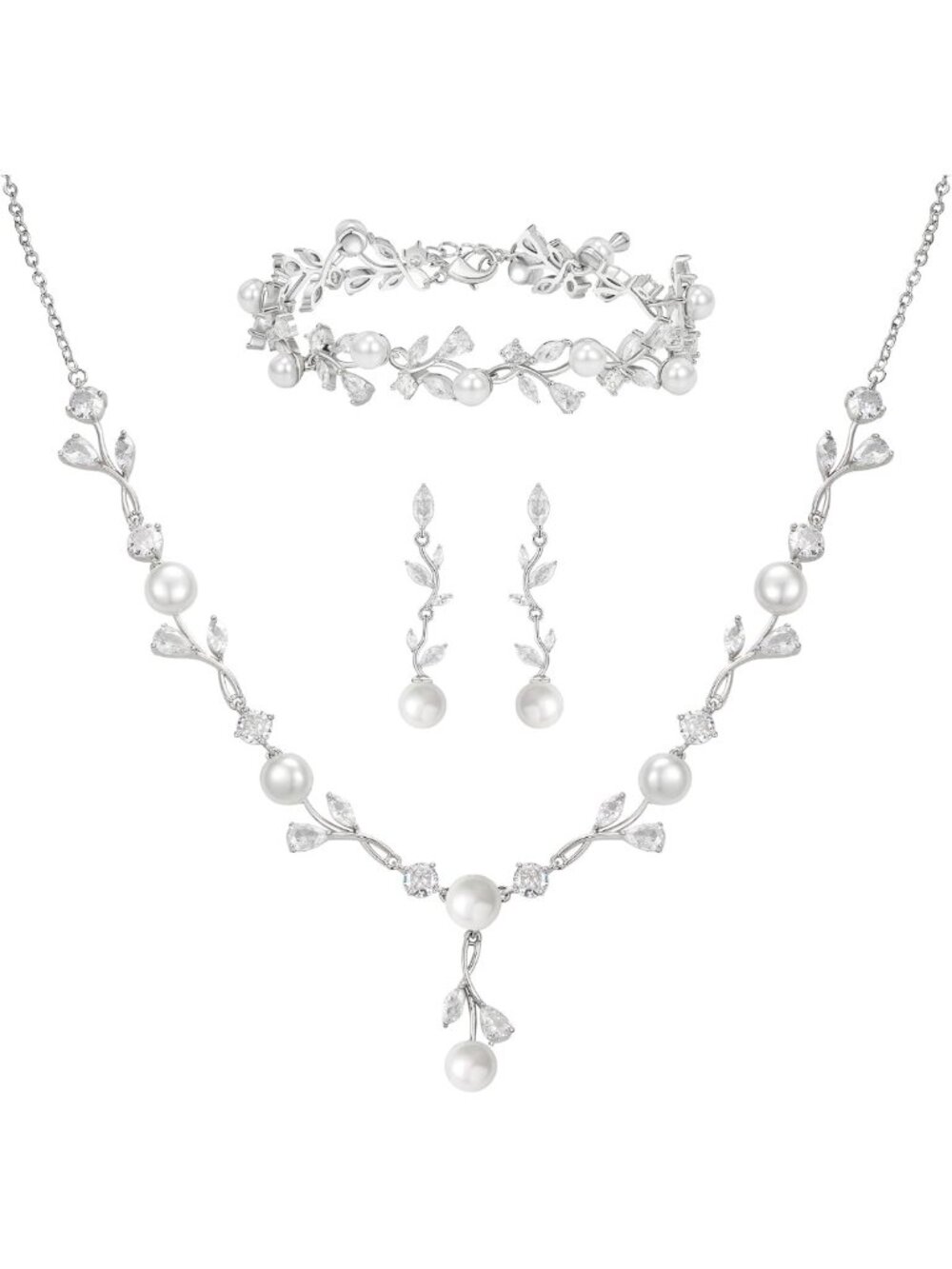 Elegant Pearl Bridal Jewelry Set for Women - Wedding Accessories & Gifts